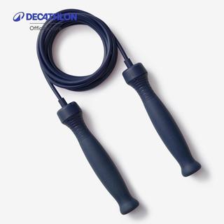 Decathlon Jump Rope With Rubber Handles 3M เชือกกระโดดยาว 3 เมตรแบบปรับได้พร้อมมือจับทำจากยาง - Blue