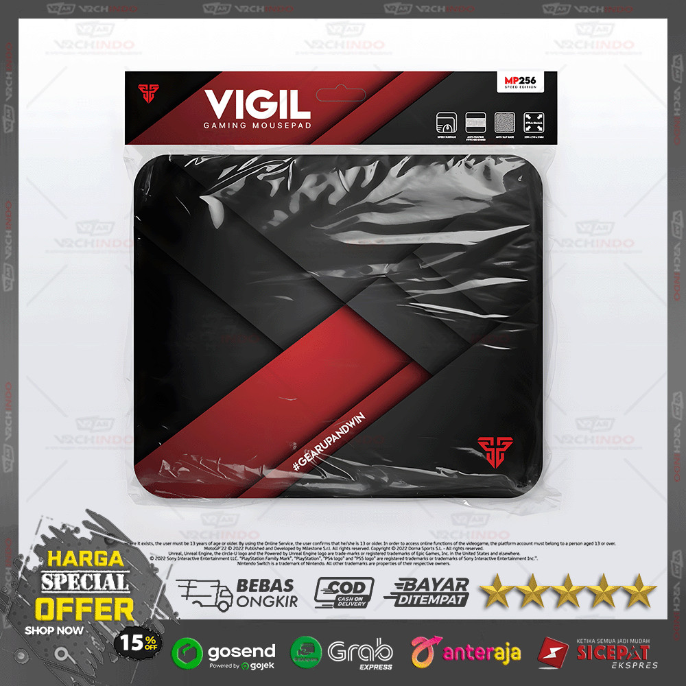 แผ่นรองเมาส์ / แผ่นรองเมาส์ / แผ่นรองเมาส์สําหรับเล่นเกม Fantech Vigil MP256 Fantech Vigil MP256 แผ่