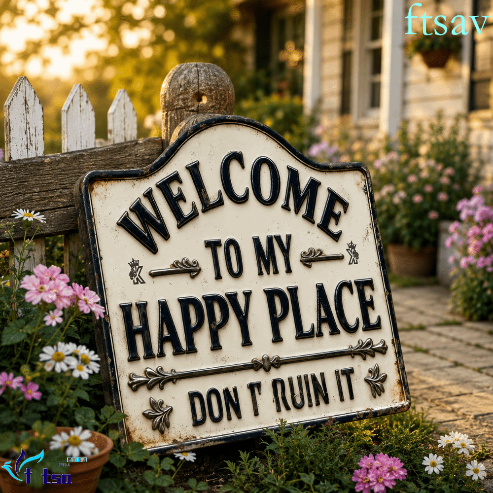 SWIFTSAVER ป้ายต้อนรับชนบท, Vintage 2D Flat Retro Wall Art Sign, Creative Art แผ่นตกแต่งไม้พิมพ์ป้ายประตูด้านหน้าประตูด้านหน้าด้านหน้าประตู
