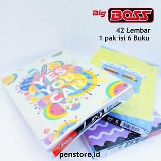 [1 PACK ISI 6 PCS] Buku Tulis BIG BOSS Isi 42 Lembar