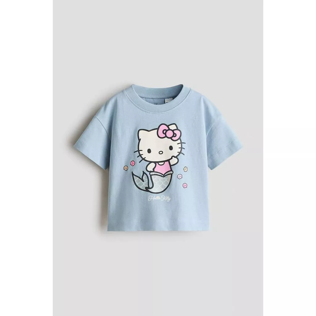 H&M(เอชแอนด์เอ็ม) เสื้อยืดผ้าฝ้ายลายพิมพ์ เด็กหญิง 1348474_1