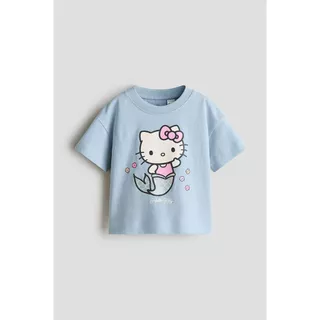H&M(เอชแอนด์เอ็ม) เสื้อยืดผ้าฝ้ายลายพิมพ์ เด็กหญิง 1348474_1