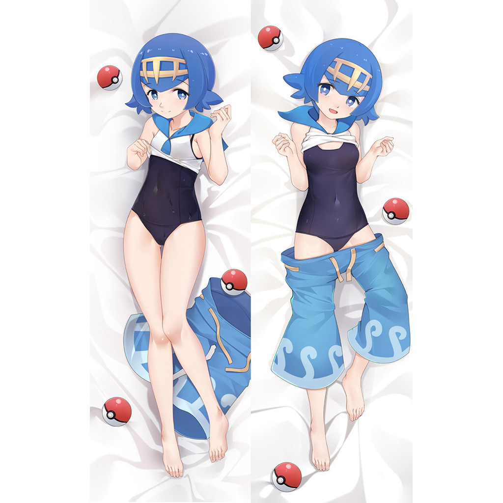 Lana Pokemon อะนิเมะ Dakimakura กอดหมอน Body Case Props พิมพ์สองด้านผ้าปูที่นอน