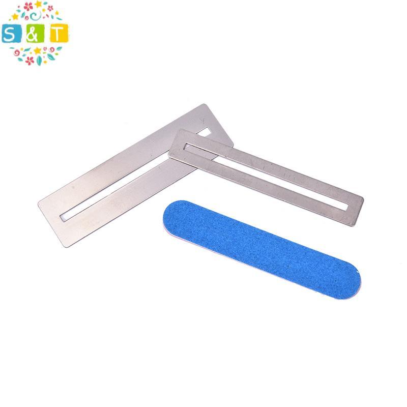[S&T] Guitar fret Repairing Tool Set Stainless Steel Protector shims & Polishing {th}