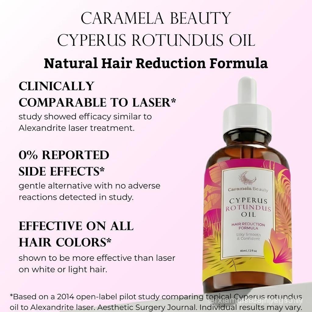 Carama Beauty Cyperus Rotundus Oil for Natural Hair Reduction - 60ml/2oz 8B3T