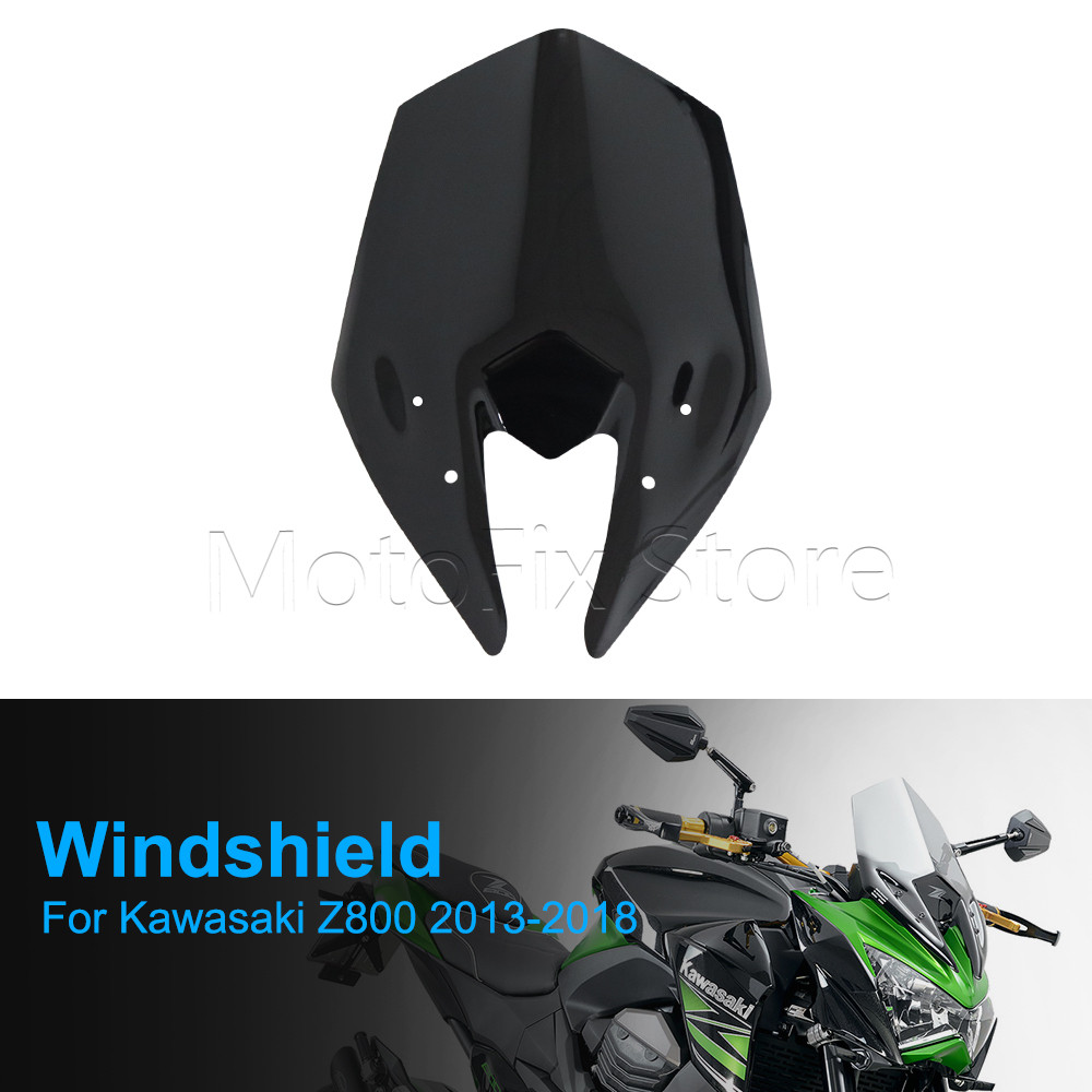 อุปกรณ์มอเตอร์ไซค์ Z800 กระจกกระจก Fairing Wind Deflector สําหรับ Kawasaki Z800 2013 2014 2015 2016 