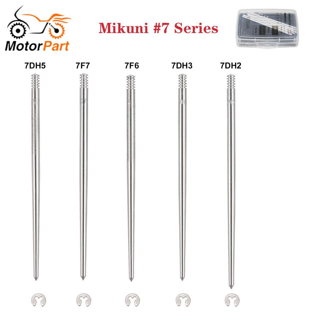 7 Series Mikuni Carburetor Jet Needles Kit, Needles 7DH5 7F7 7F6 7DH3 7DH2 Replacement for Mikuni VM
