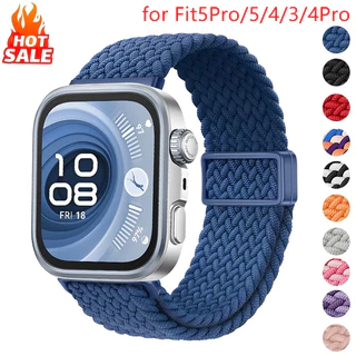 สายรัดไนลอนแม่เหล็ก รองรับ Huawei Watch Fit 5 Pro/Fit 5/4 Pro/Fit 3 สายกีฬา Braided Loop