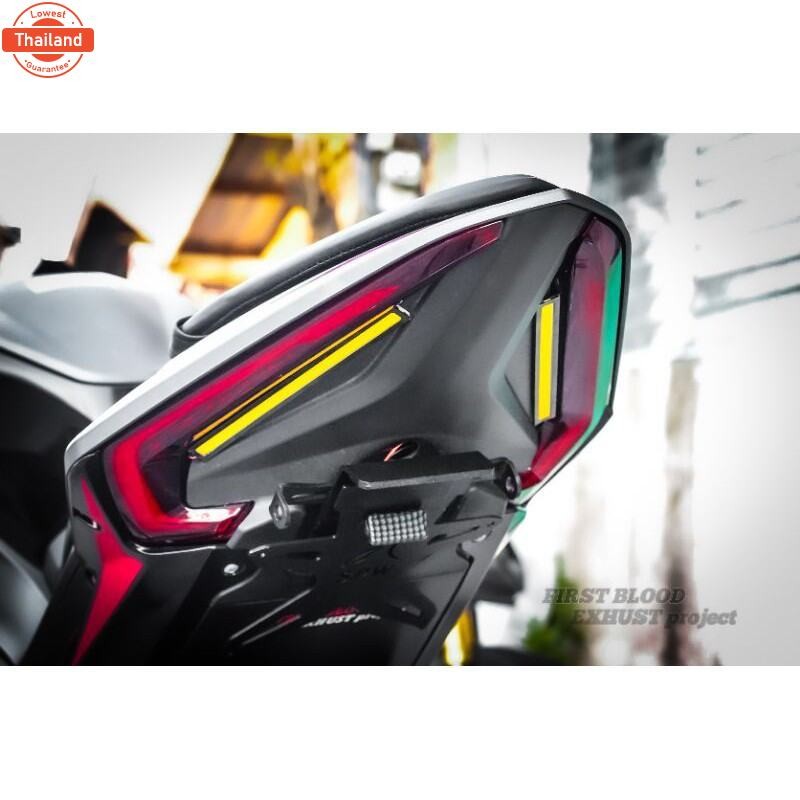ท้ายสั้นแม่เหล็กGR200R รุ่นทั่วไปพัได้ มีไฟส่องป้ายทะเียน