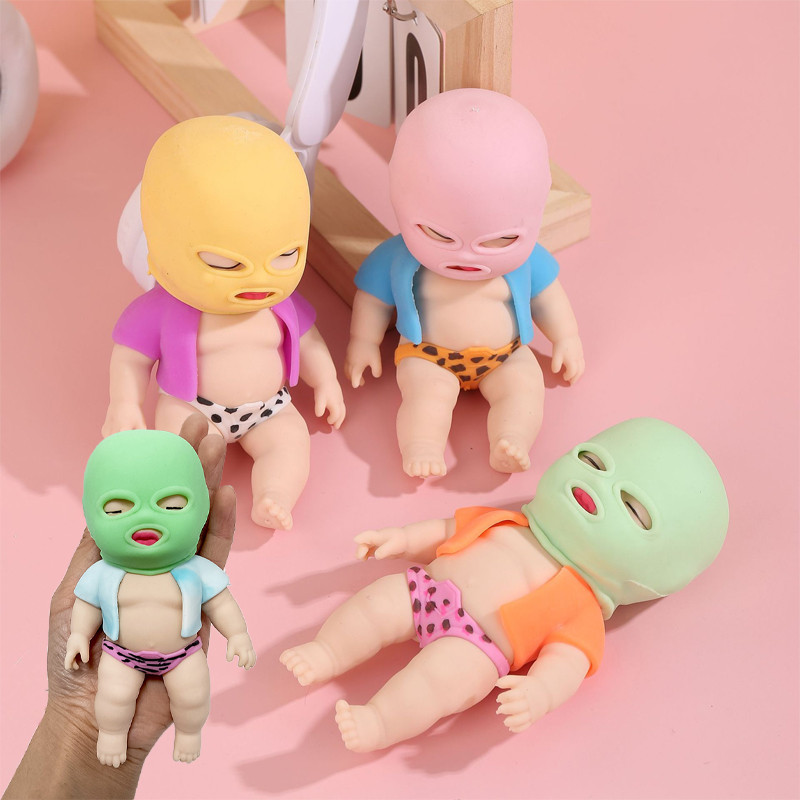 ของเล่นบีบอัด โจรยืดได้ โจรของเล่น ตุ๊กตาโจร บีบตุ๊กตา ของเล่นแก้เบื่อ โมเดล Squishy Toys