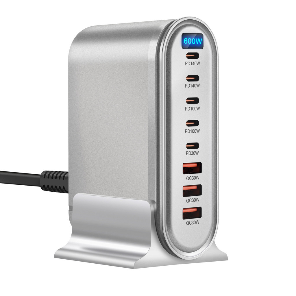 จอแสดงผล 600W GaN Desktop Charger 500W จอแสดงผล 580WPD Charger 440W มัลติฟังก์ชั่นเดสก์ท็อป 320W