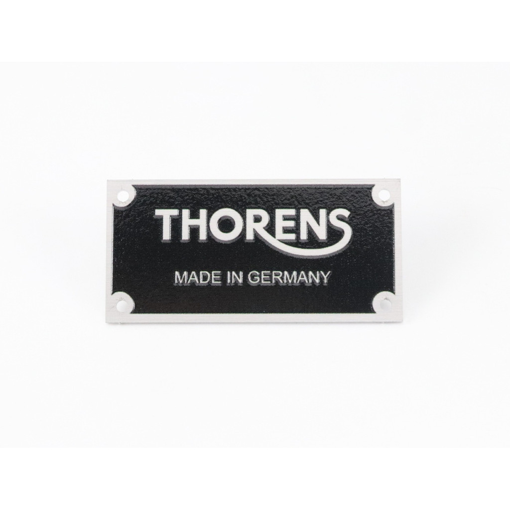 THORNS Made in Germany Turntable Name Plate Aluminium 51mm(2.01")X25mm(0.98")