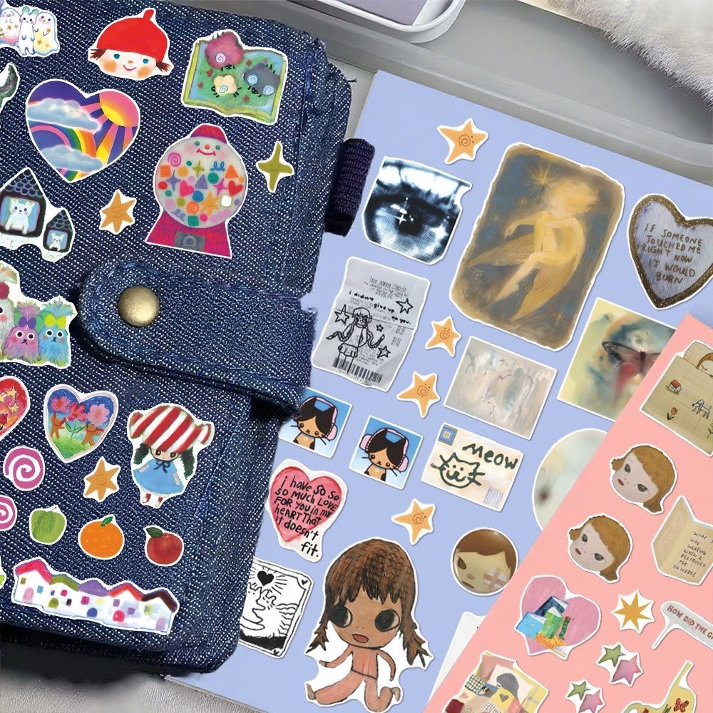 [Koo Ka] ins Style Ancient Dream Core Collage Goo Card Sticker Material Niche Style Aesthetic Cut Film Sticker diy Handbook Sticker - รูปที่ 4