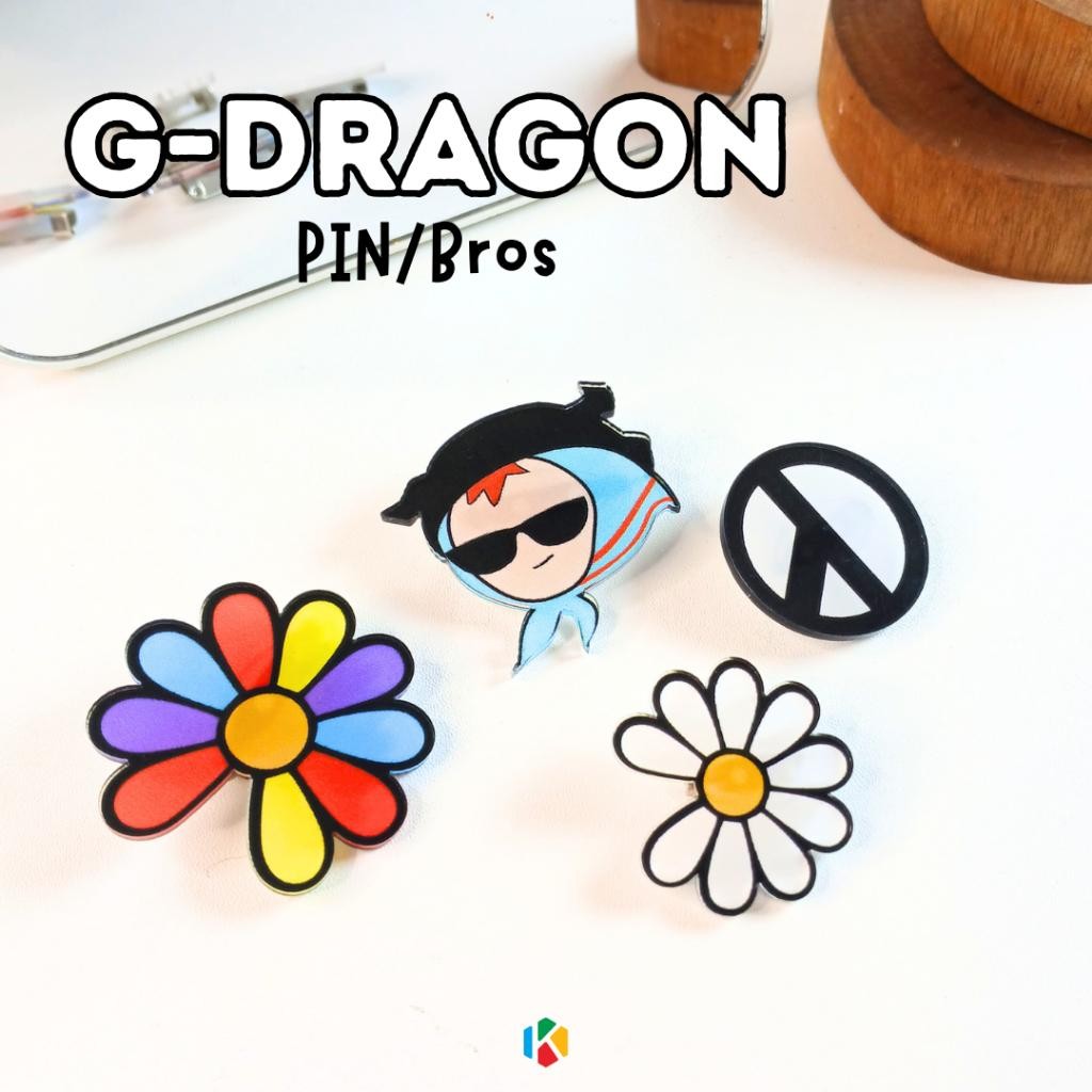 เข็มกลัด G-Dragon GD - เข็มกลัด KPOP - KPOP Merch - GD Merch