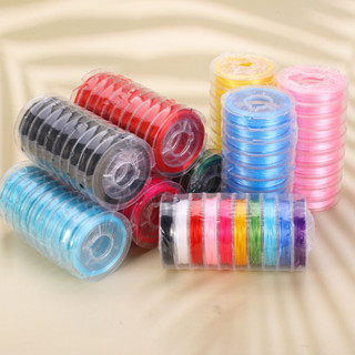 10เมตรแบนลวดคริสตัลด้ายยืดหยุ่นด้ายทอมือด้ายทําเองเครื่องประ…