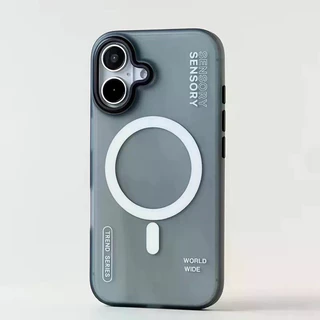 เหมาะสําหรับ IPhone 16 Pro Max 15 14 13pro Matte ฝาครอบป้องกัน Matte Magnetic แฟชั่น Shock-proof ฝาครอบป้องกันเลนส์โลหะ