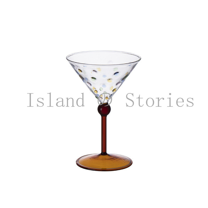 [Island Story] IG แก้วไวน์ลายจุดสร้างสรรค์ค้นหาร้อน | แก้วไวน์หวานสีสันสดใส Childlike | Influencer G