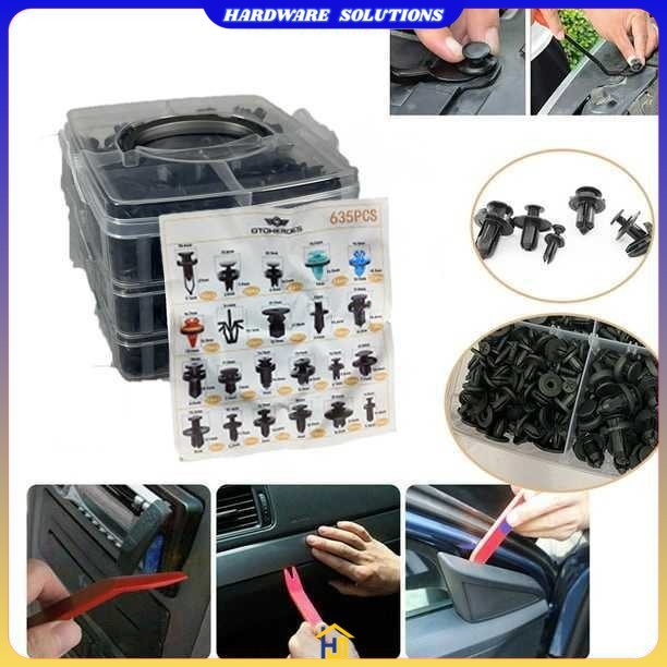 OOTOHEROES รถคลิปปุ่ม Bolt Rivet Trim Retainer คลิป 635 ชิ้น - YH63