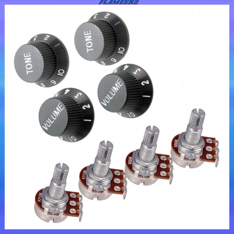 [Flameer2] อุปกรณ์เสริมลูกบิดควบคุมระดับเสียงกีตาร์ไฟฟ้า A250K B250K B250K