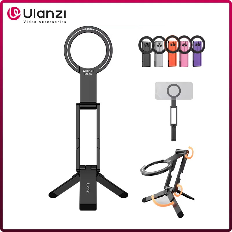 Ulanzi MA60 ขาตั้งกล้องโทรศัพท์ Magsafe แบบพับได้สําหรับโทรศัพท์มือถือ iPhone Dual-Side Magnetic ที่