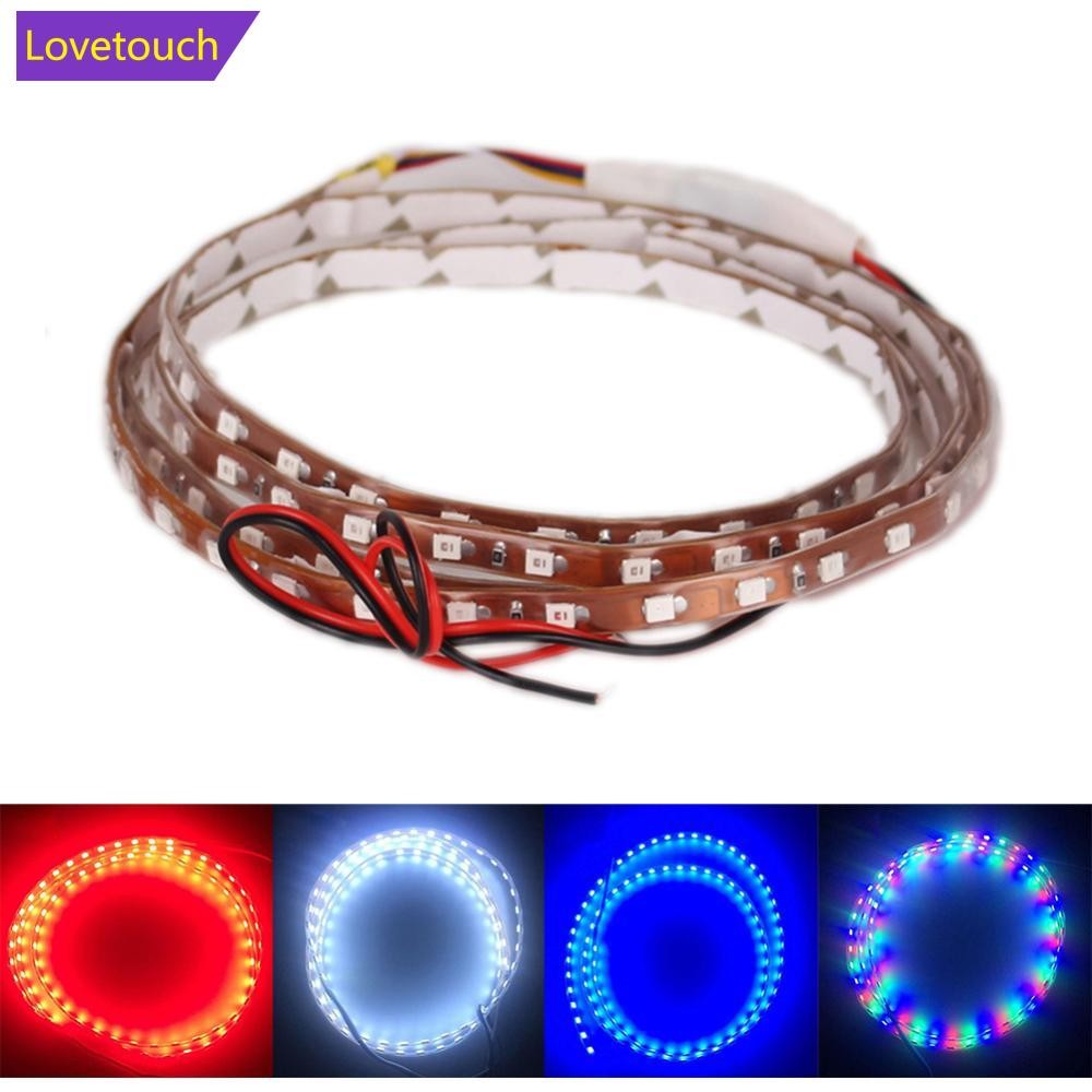 LOVETOUCH 1 PC 45 ซม.LED Strip Light SMD 3528 เทปยืดหยุ่นเชือก Stripe Ray เทปโคมไฟภายในรถบรรยากาศไฟ 