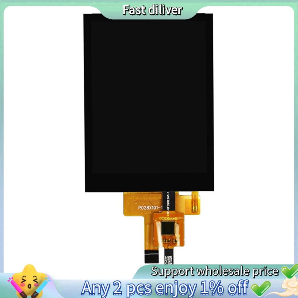 2.8 นิ้ว TFT หน้าจอแสดงผลสี LCD SPI Serial Port ST7789V 240 320 Capacitive Touch