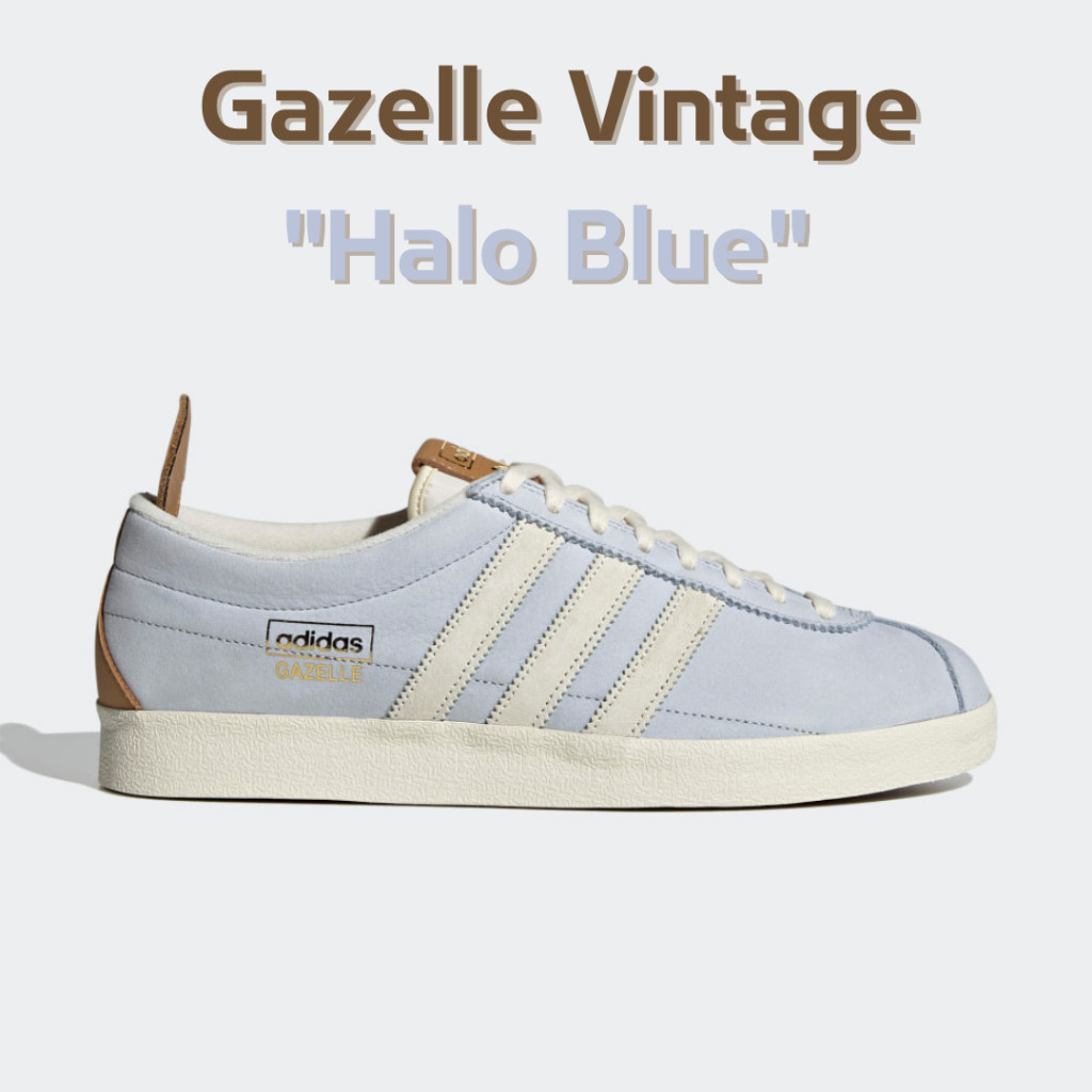 Adidas Gazelle Vintage "Halo Blue" แท้ 100% พร้อมส่ง
