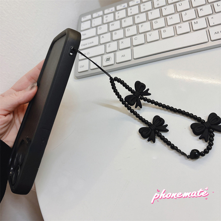 ที่แขวนโทรศัพท์มือถือ ลายดอกไม้ ที่ห้อยเคสมือถือ สายห้อยมือถือ ลูกปัดสี สายคล้องข้อมือ ใส่ข้อมือไ เกาหลีน่ารักรูปหัวใจผี