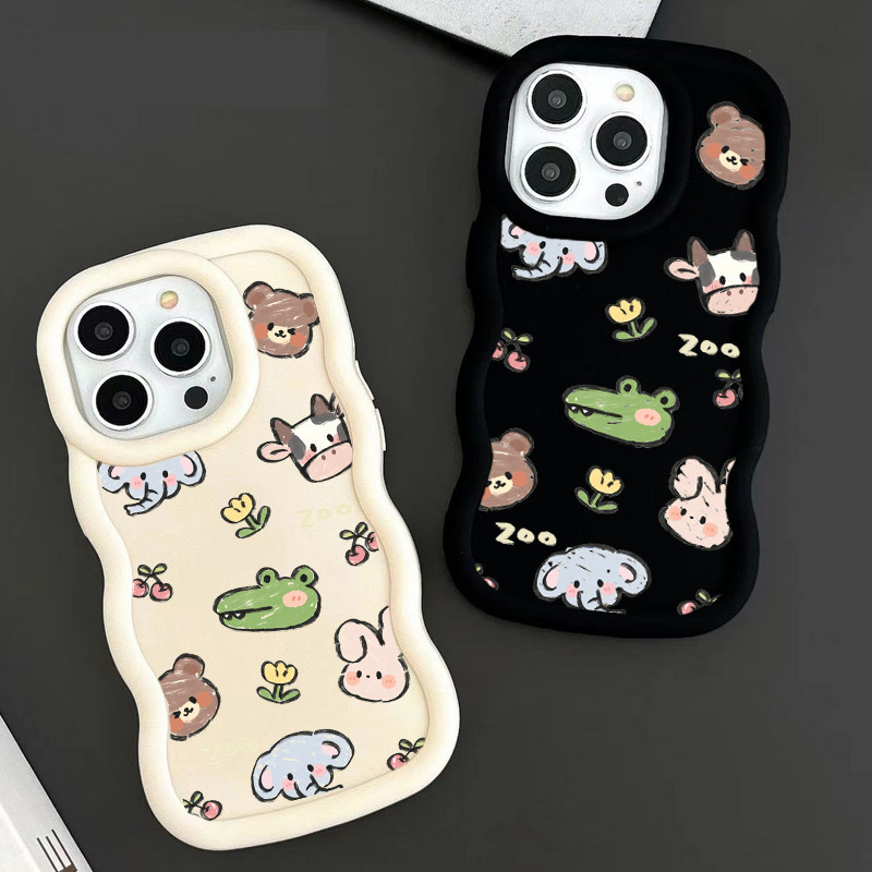 น่ารัก Doodle Zoo เคสโทรศัพท์ Realme C75X C71 C73 C67 C55 C65 C75 C61 C63 13Pro C51 C25Y C21Y C53 C3