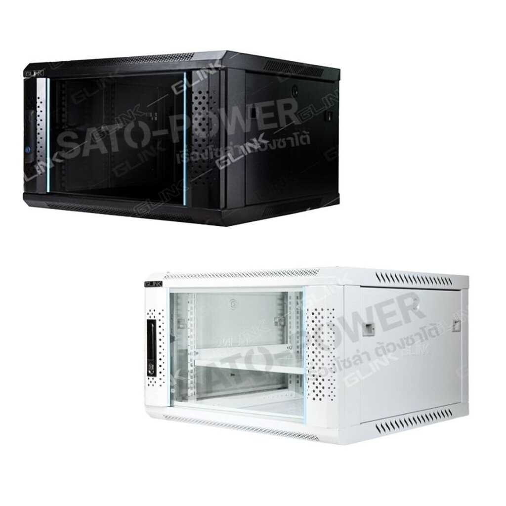 GLINK ตู้ RACK ตู้แร็ค NETWORK CABINET | GC6U, NC6U, GWC-02 | สีดำ สีขาว ตู้แร็คติดผนัง