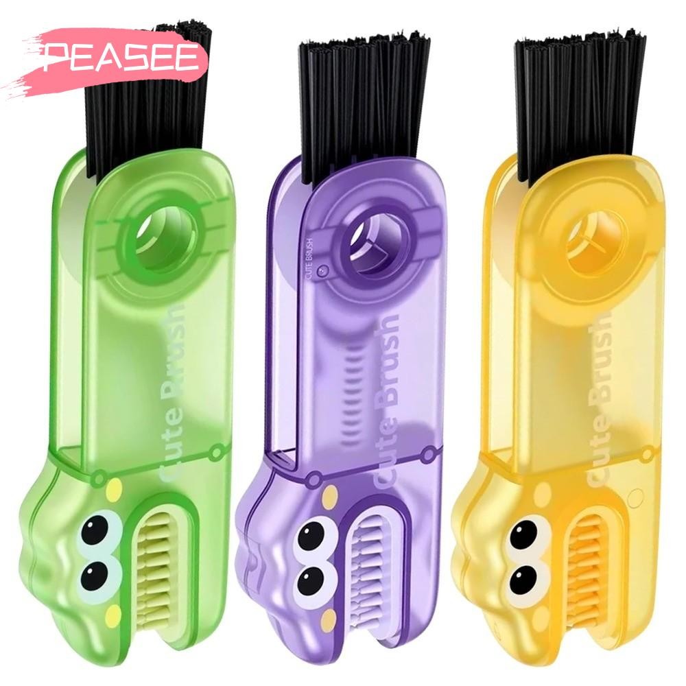 [PEASEE] แปรงทําความสะอาดฝาถ้วย 3 ใน 1, แปรงทําความสะอาดรอยแยกจระเข้มัลติฟังก์ชั่น, ทําความสะอาดแปรง