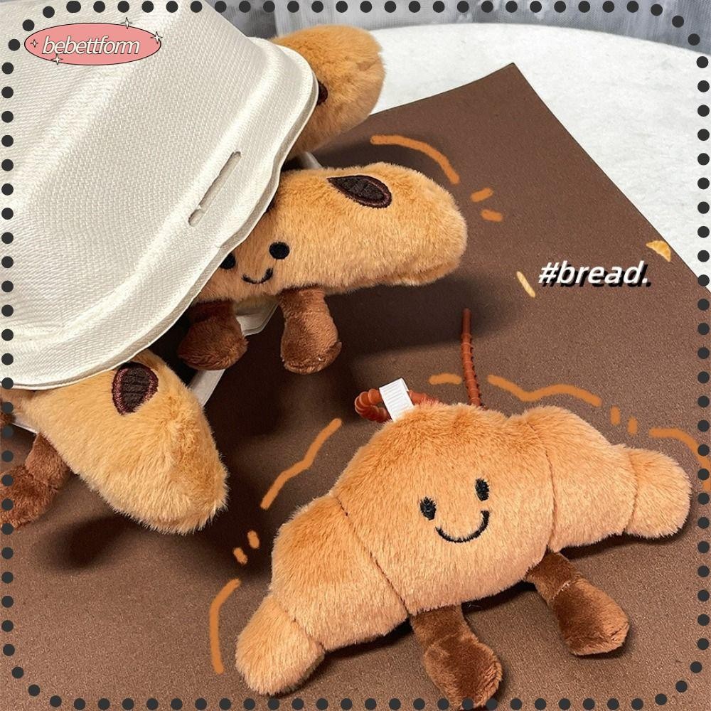 พวงกุญแจตุ๊กตาครัวซองต์นุ่ม สไตล์แบ็กแพค สำหรับประดับถุงของขวัญและของเล่น