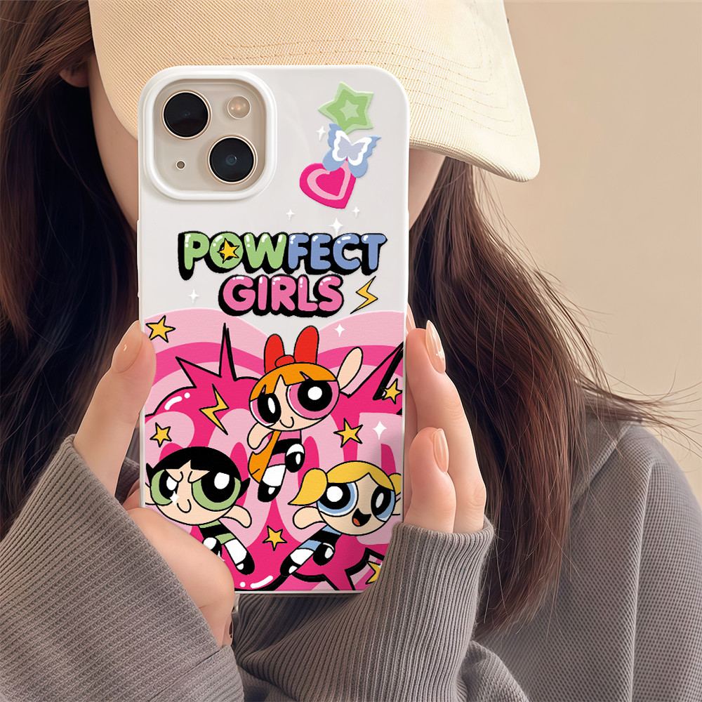 ส่งจากไทย เคสสำหรับไอโฟน13 เด็กสาวชมพูเท่ เคสวาวเยลลี่แบบเรียบ For iPhone11 12 13 14ProMAX 16 15PLUS