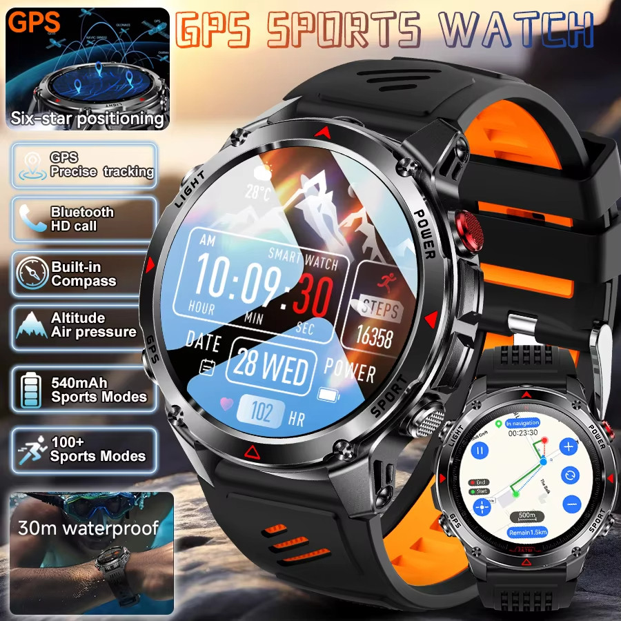 2025 ใหม่สำหรับ XIAOM มืออาชีพ GPS กีฬา นาฬิกาสมาร์ทผู้ชาย RIDE กลางแจ้ง เรียกใช้แทร็ค GPS นาฬิกาว่ายน้ํา เครื่องวัดความสูง 3 เอทีเอ็ม สร้อยข้อมื