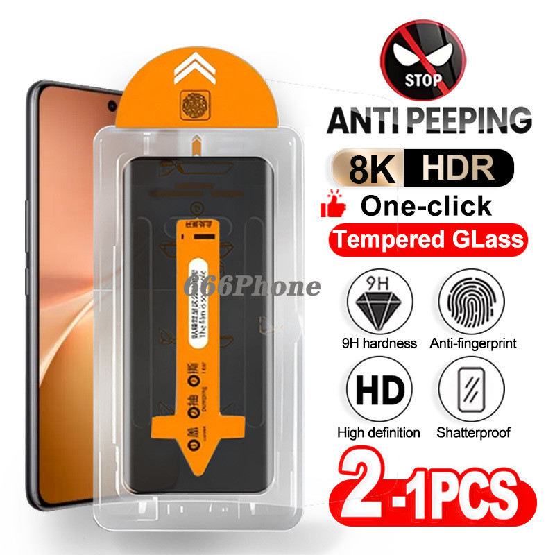 กระจกนิรภัยความเป็นส่วนตัวสําหรับ VIvo V60 V50 V50E V40 V30 V29 V27 Pro 5G Anti-Spy หน้าจอโค้ง Protector ฟิล์มกระจกนิรภัย