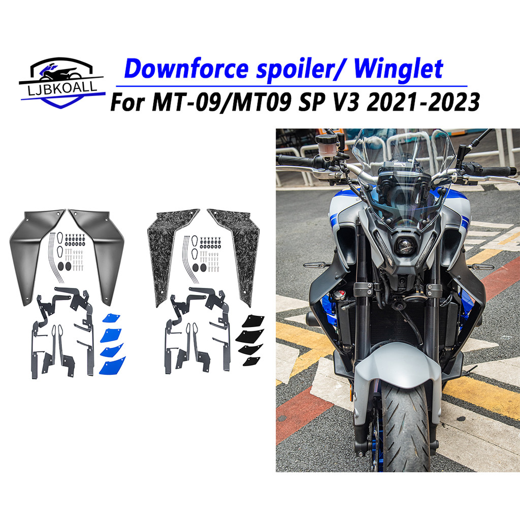 Ultrasupplier รถจักรยานยนต์ Downforce สปอยเลอร์ Fairing Winglet Aerodynamic Wing Cover Trim หม้อน้ํา