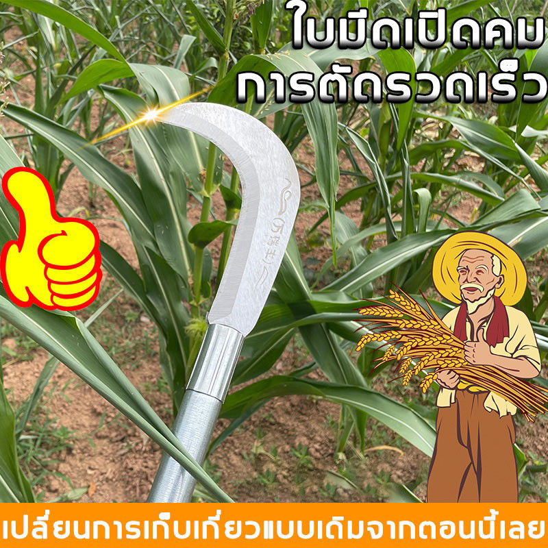 🔥นำเข้าจากเยอรมัน🔥เคียวเหล็กแมงกานีส 80cm ความแข็งสูง ทนต่อการสึกหรอ คมทนทาน ใช้สำหรับ ตัดไม้ ตัดหญ้า ตัดแต่งกิ่งไม้
