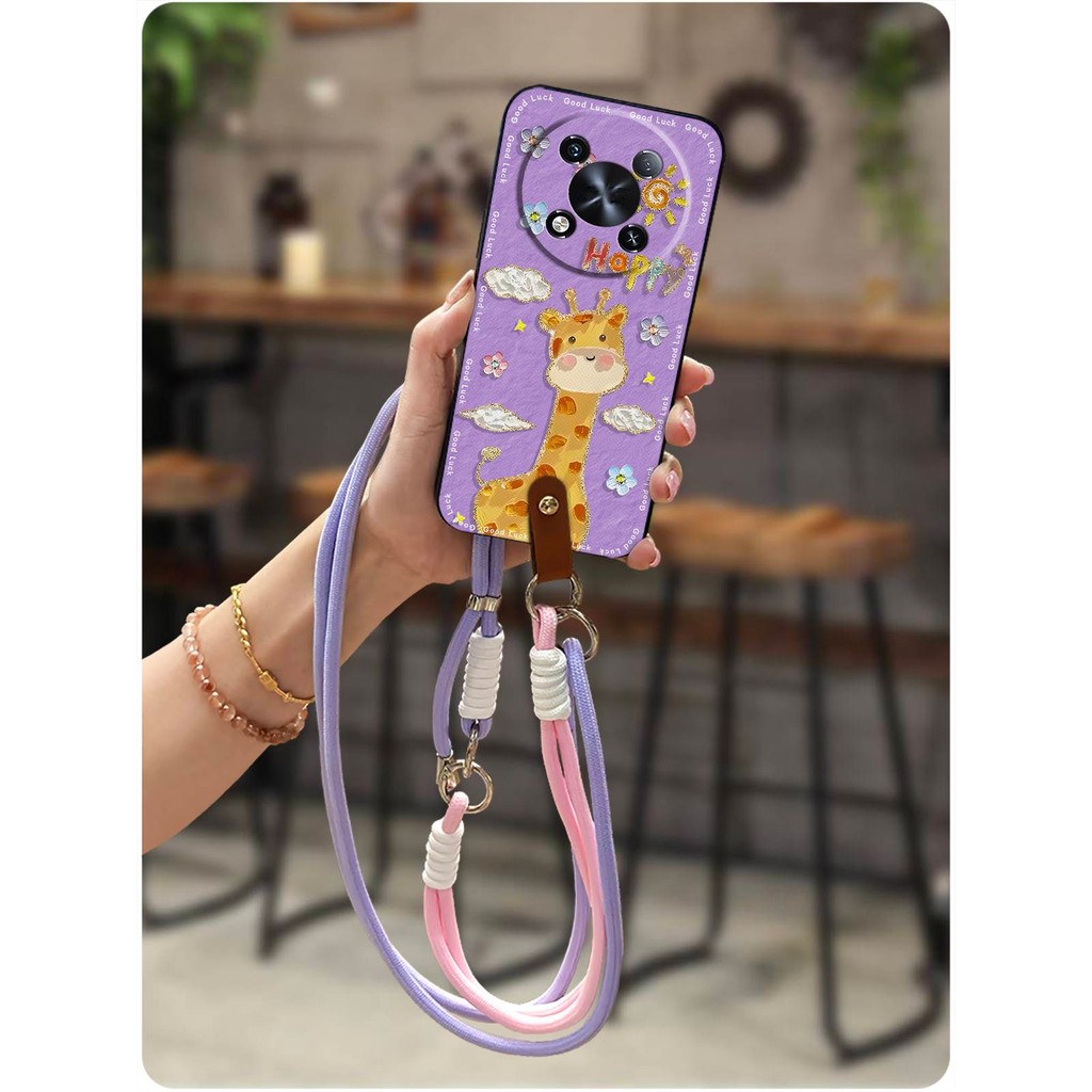 ป้องกันCrossbodyเคสโทรศัพท์สําหรับItel RS4/S666LN Graffitiกันกระแทกสร้อยคอน่ารักกันน้ําแฟชั่นการออกแ