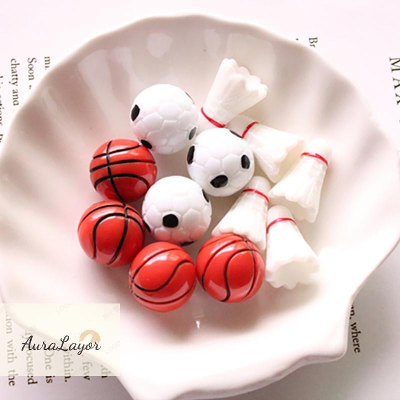[AuraLayor] 5 ชิ้น Miniature Football Football Basketball Badminton DIY Accessories ใหม่