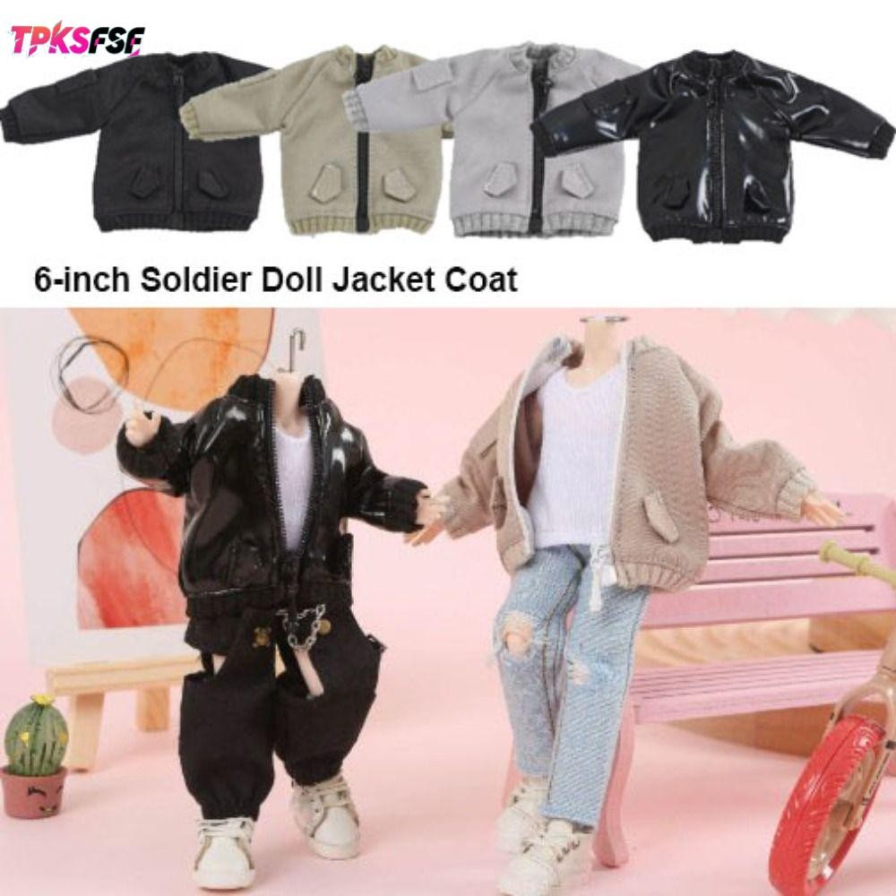 ทีพีเคเอฟ 1/12ขนาดชุดตุ๊กตาชาย,5สีแฟชั่นทหารแจ็คเก็ตเสื้อรุ่น,น่ารักผ้าเสื้อผ้าท็อปส์อุปกรณ์เสริมสําหรับ6 ''รูปตุ๊กต