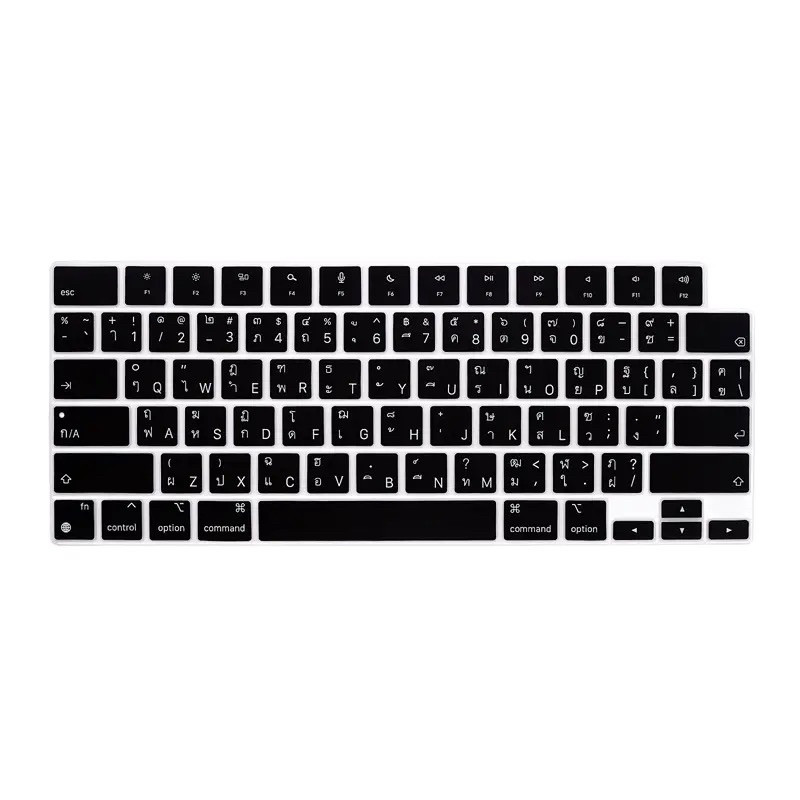 Silicone Keyboard For MacBook Air 15.3 M4 A3241 M2 M3 A3114 A2941 แผ่นซิลิโคนคีย์บอร์ดภาษาไทย/ใสTPU