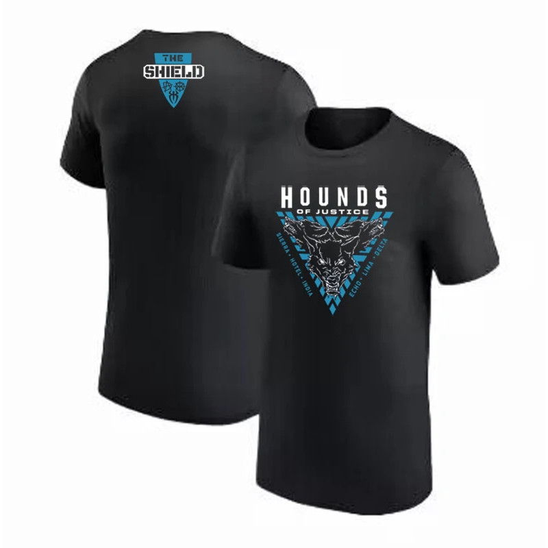 2025 ใหม่ผ้าฝ้าย slim-fit WWE เสื้อยืดแขนสั้นบุคลิกภาพพิมพ์ Randy RKO ผ้าขนาดใหญ่ Blues หลวมสบายๆรอบ