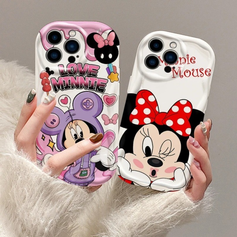 ใช้งานร่วมกับสําหรับ IPhone 11 Pro Max XR X 7 8 PLUS 6 6s PLUS น่ารักการ์ตูน M-Mickey M-Minnie เมาส์