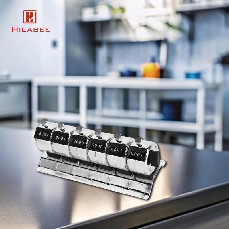 [hilabee] Tally Counter Silver Manual Click Counter for Bank People ผู้ตัดสินสินค้าคงคลัง