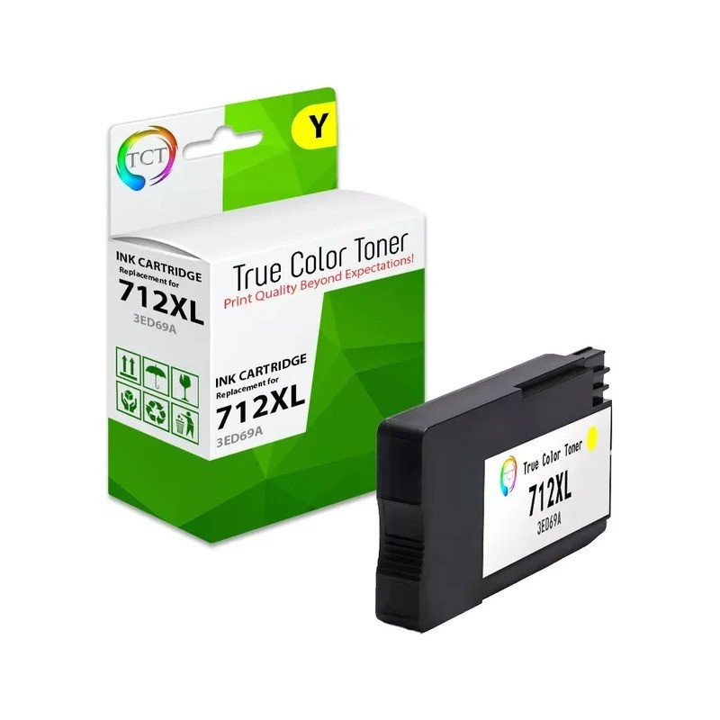 TCT Premium 712XL สีเหลือง HY สําหรับตลับหมึก HP DesignJet T650 T630