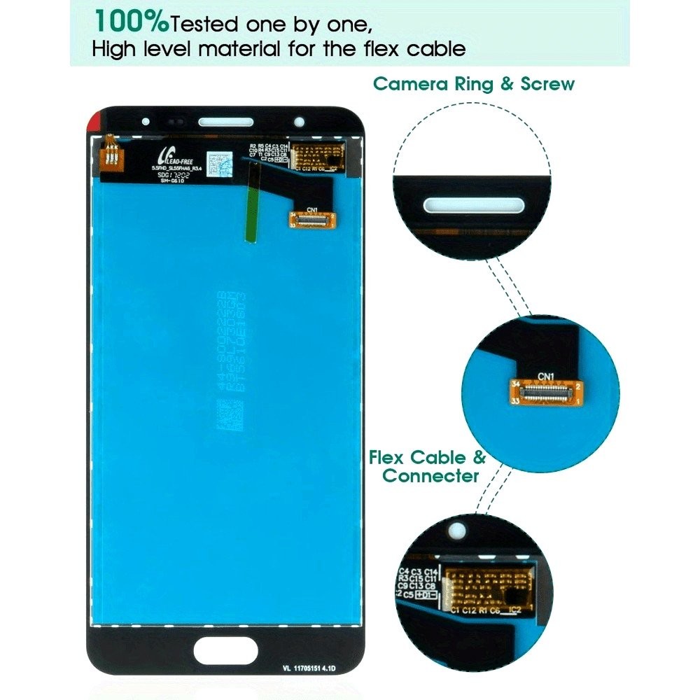 Srjtek สําหรับ Samsung Galaxy J7 Prime เปลี่ยนหน้าจอจอแสดงผล LCD Touch Digitizer Glass Sensor G610 G