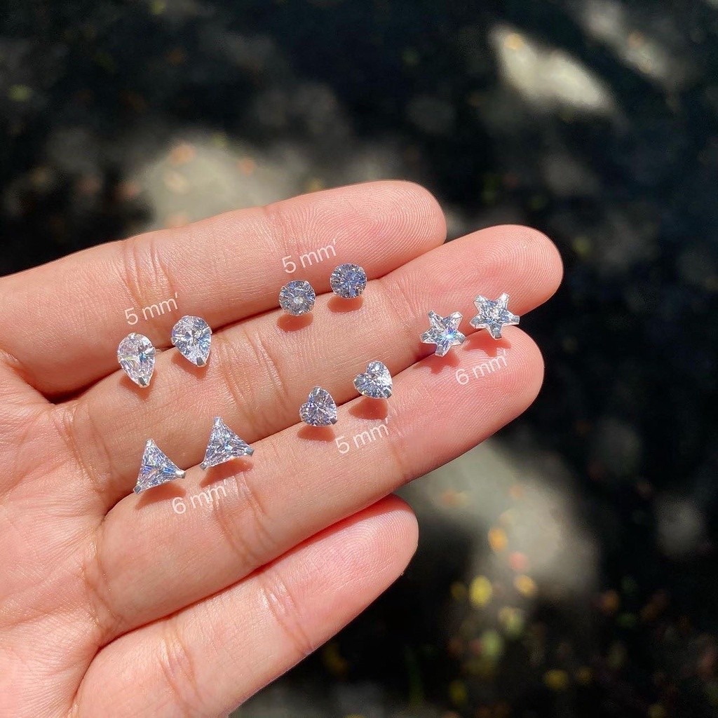 annita.silver - Cz earring //ต่างหูCZ เกรดอย่างดี ต่างหูเงินแท้925 ต่างหูเพชรcz