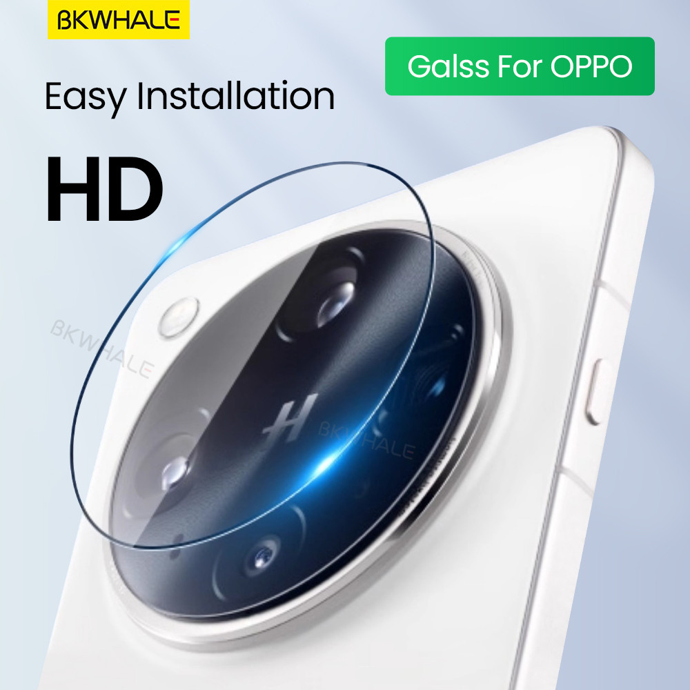 BKWHALE HD กล้อง Protector กระจกนิรภัยสําหรับ OPPO Find X8 Ultra X9 X8S + X7 Ultra FindX9 Pro Reno14 Reno13 Pro เต็มหน้าจอครอบคลุมเลนส์ใสฟิล์มป้องกัน