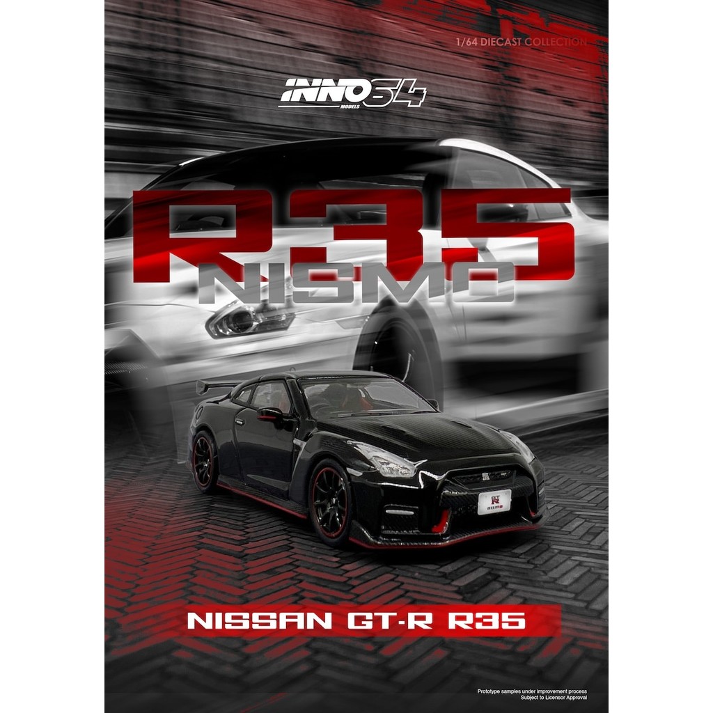 INNO64 1:64 NISSAN GT-R (R35) NISMO Black