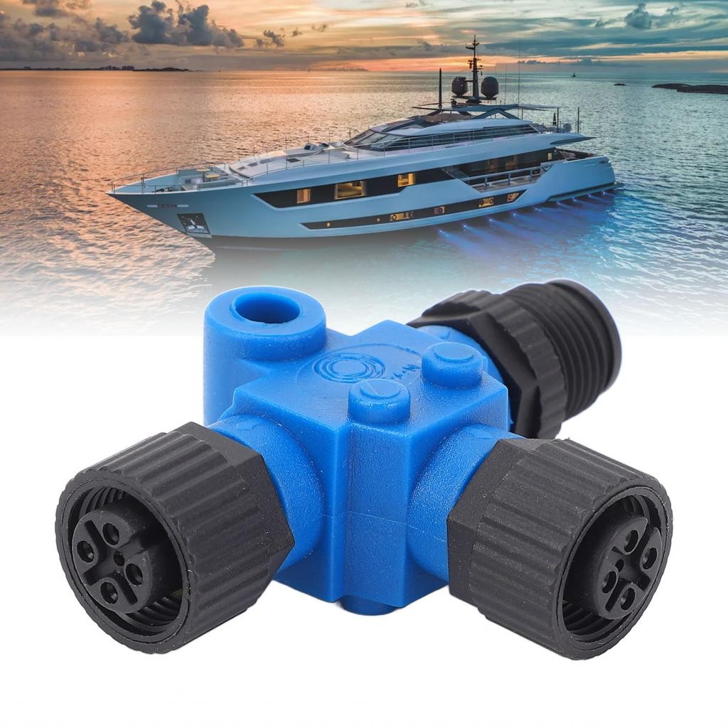 Skejnojj-ph Marine Tee Terminator สําหรับ NMEA 2000 T Connector 5 พินเครือข่าย Lowrance (สีน้ําเงิน)